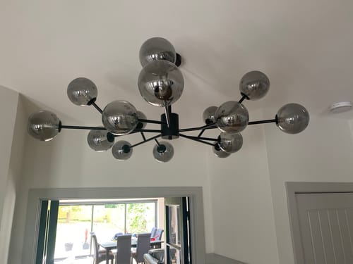 Customer photo review of 15-Light Sputnik Modern Sphere Chandelier