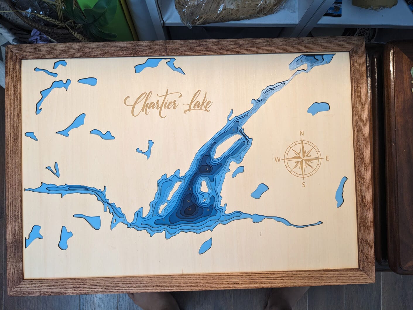 Customer photo review of Custom 3D Wood Maps