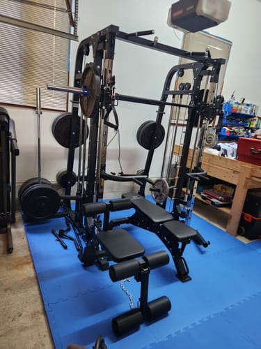 Customer photo review of MAJOR FITNESS All-In-One Home Gym Smith Machine Spirit B2