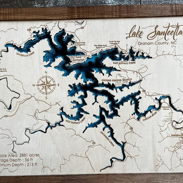 Customer photo review of Custom 3D Wood Maps