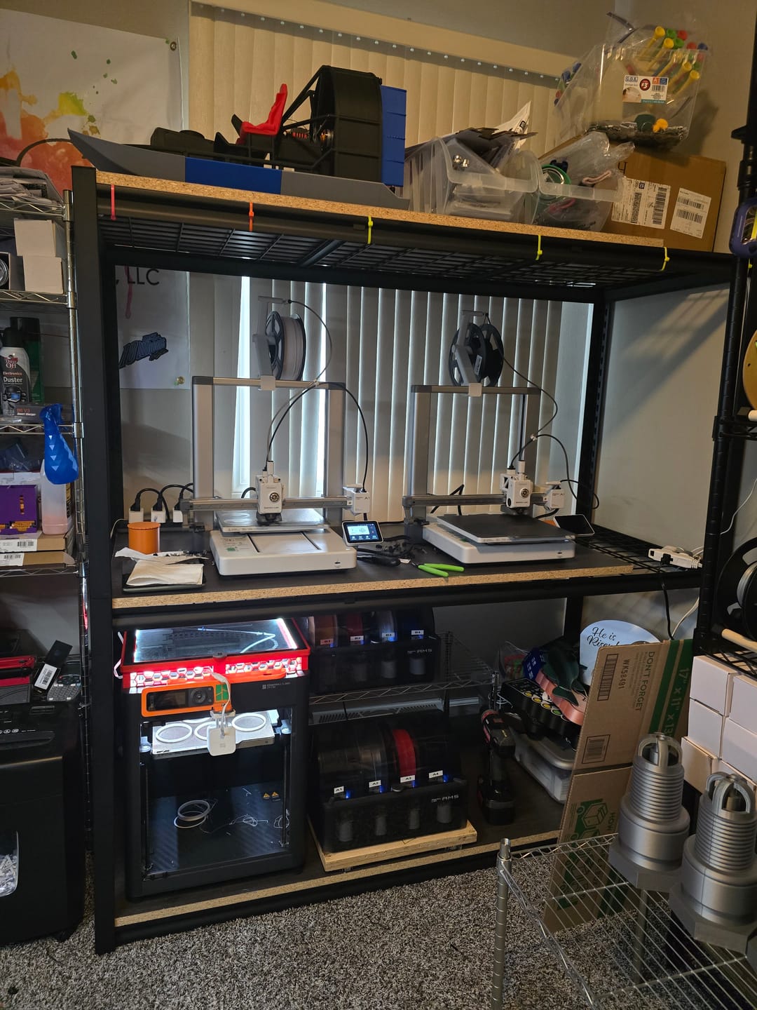 Customer photo review of REIBII 4-Shelf Storage Shelves 2550LBS Adjustable Heavy Duty Garage Shelving for Garage Basement