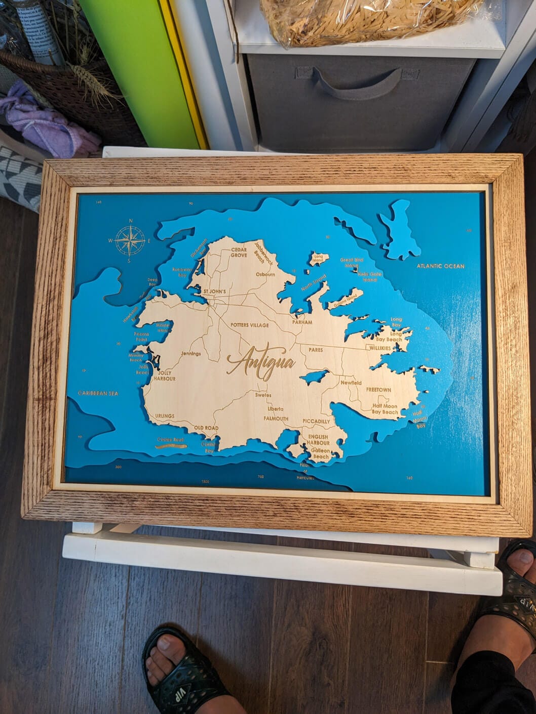 Customer photo review of Custom 3D Wood Maps