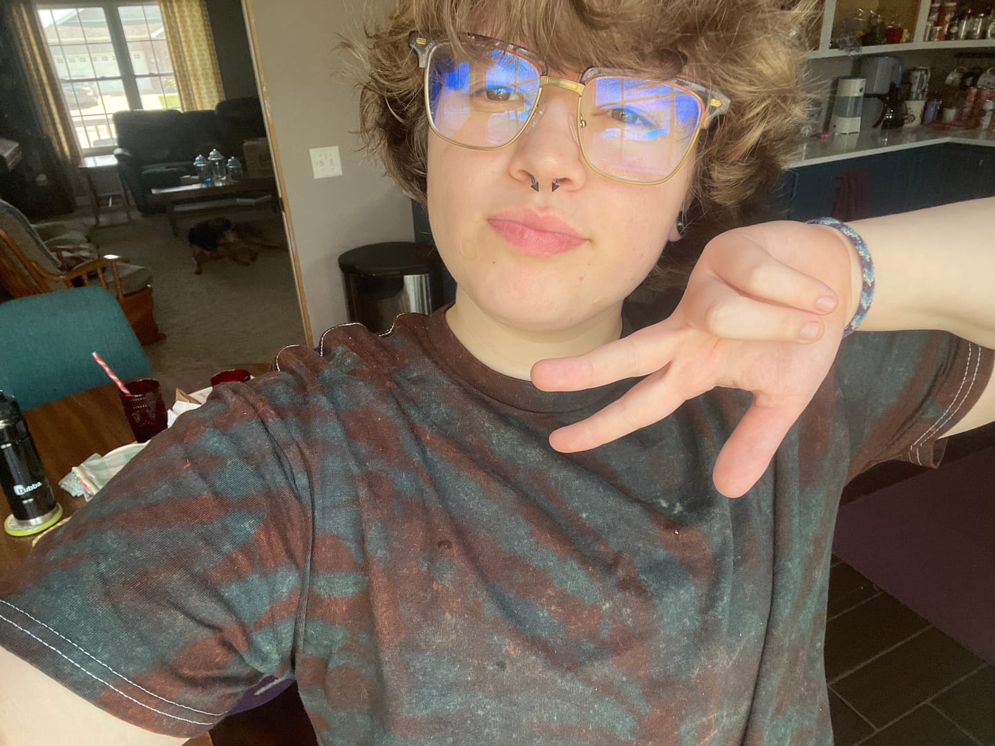 Customer photo review of Rustic Steel Tie Dye T Shirt