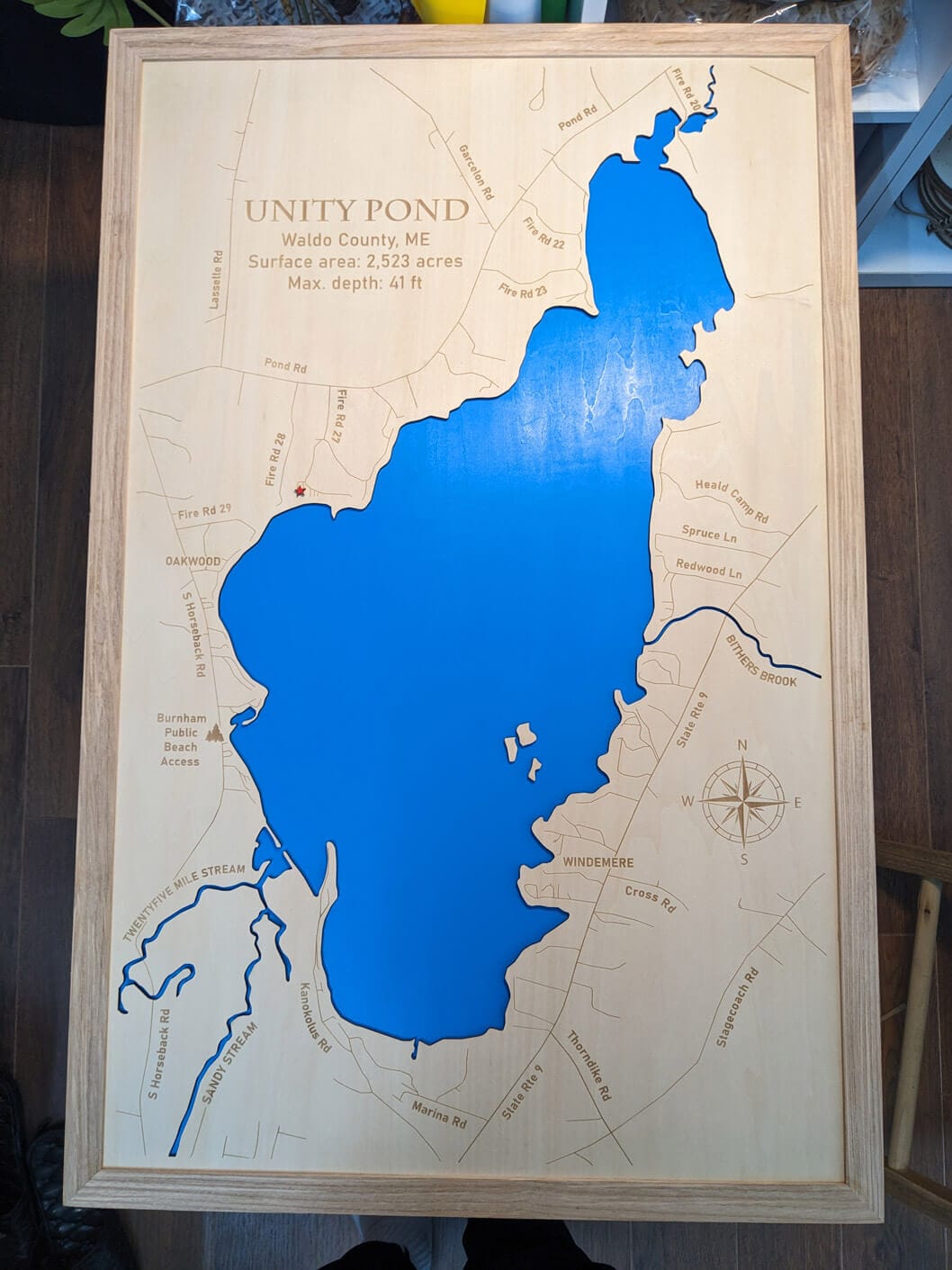 Customer photo review of Custom 3D Wood Maps