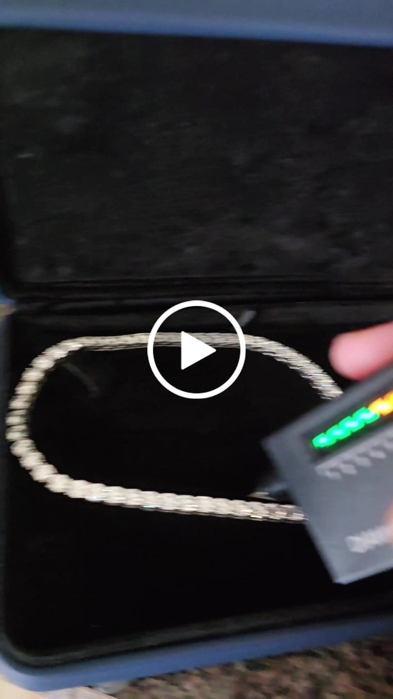 Customer video review of Moissanite Tennis Bracelet 14K Gold (ALL SIZES)