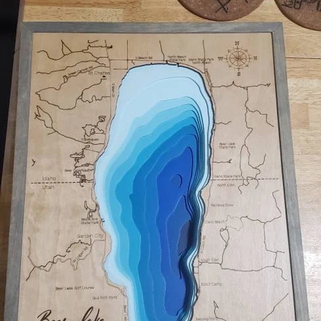 Customer photo review of Bear Lake Laser Map Files - 12 Layers - Svg/Ai/Dxf/Pdf