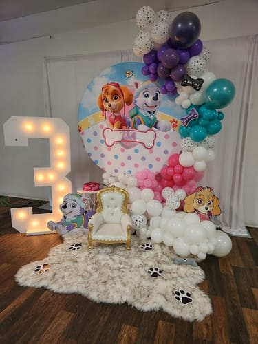 Customer photo review of Custom Round Fabric Backdrop for Birthday&Baby Shower&Wedding&Any Other Party