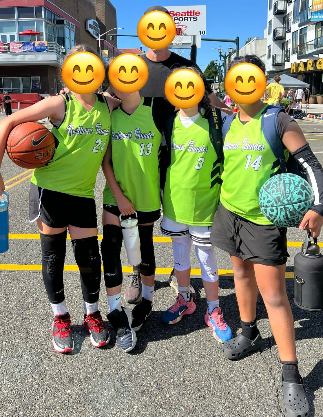 Customer photo review of Custom Reversible Basketball Jerseys with Numbers |  Personalized Double Side Tops