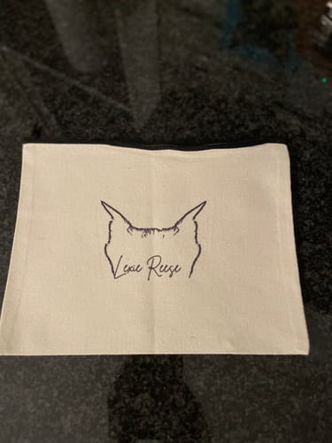 Customer photo review of Custom Pet Canvas Pouch