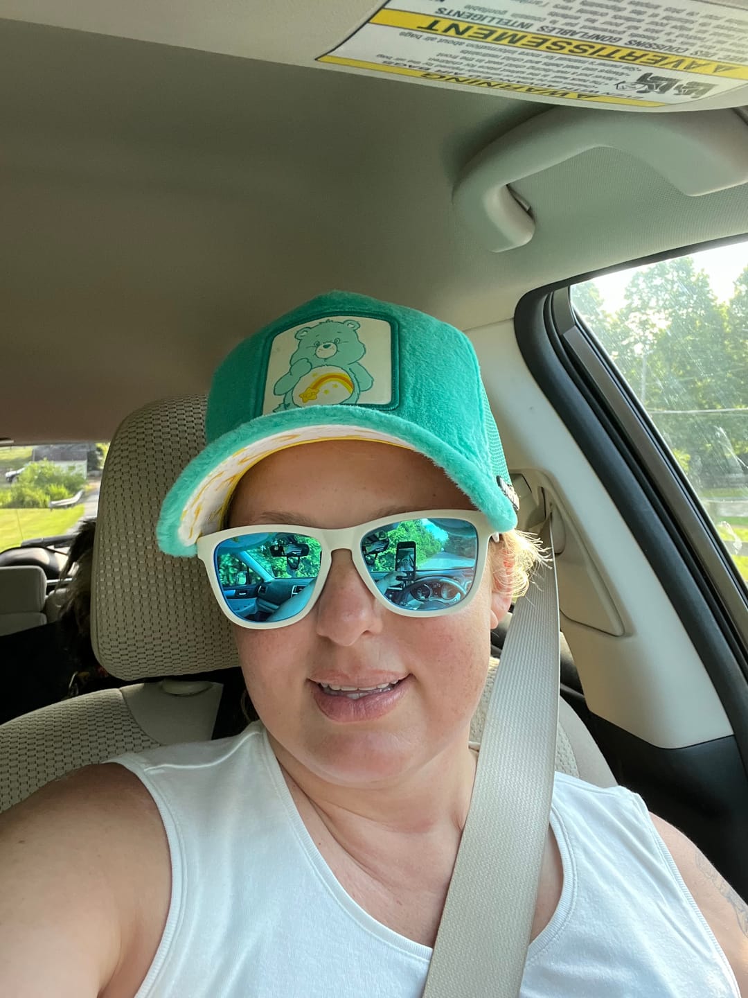 Customer photo review of OVERLORD X Care bears:  Wish Bear Trucker Cap