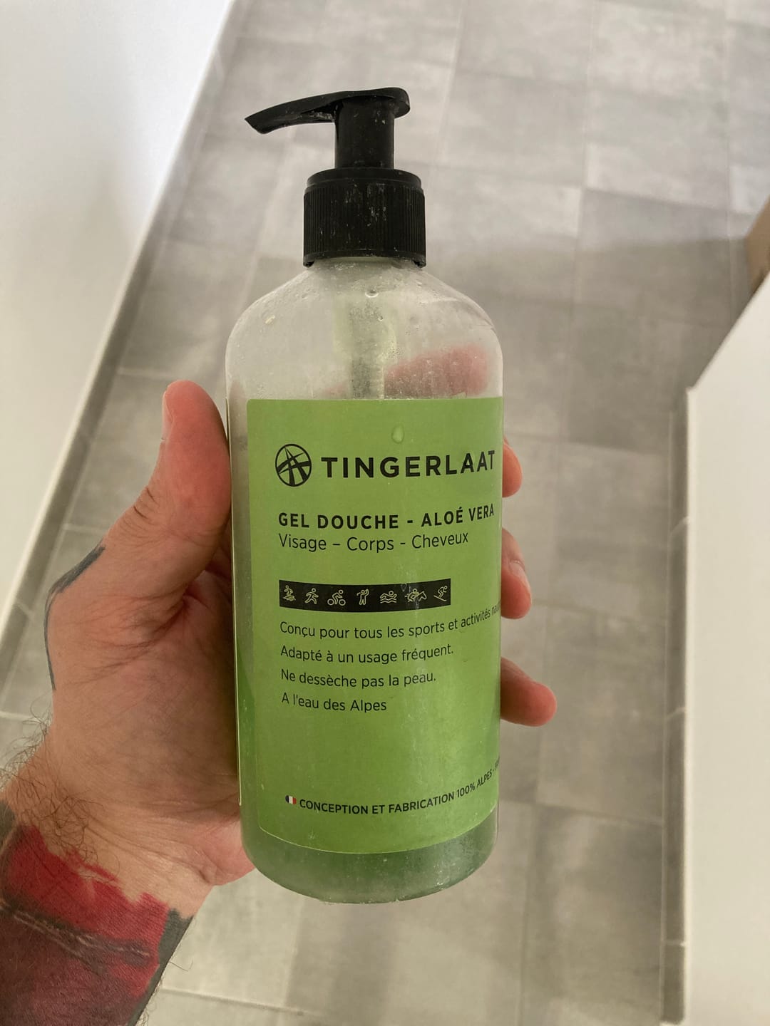 Customer photo review of Gel Douche / Shampoing Aloe Vera 500ml (en PRECOMMANDE LIVRAISON entre le 15 mai et le 30 mai)