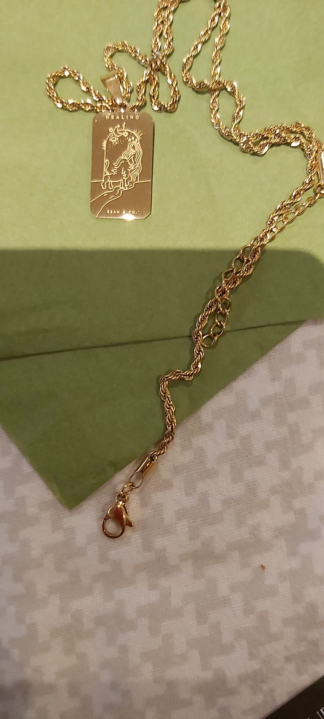 Customer photo review of HEALING Affirmation Necklace