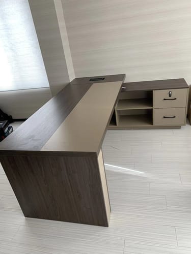 Customer photo review of Desk with LED Strip Lighting for Executives(West Coast)
