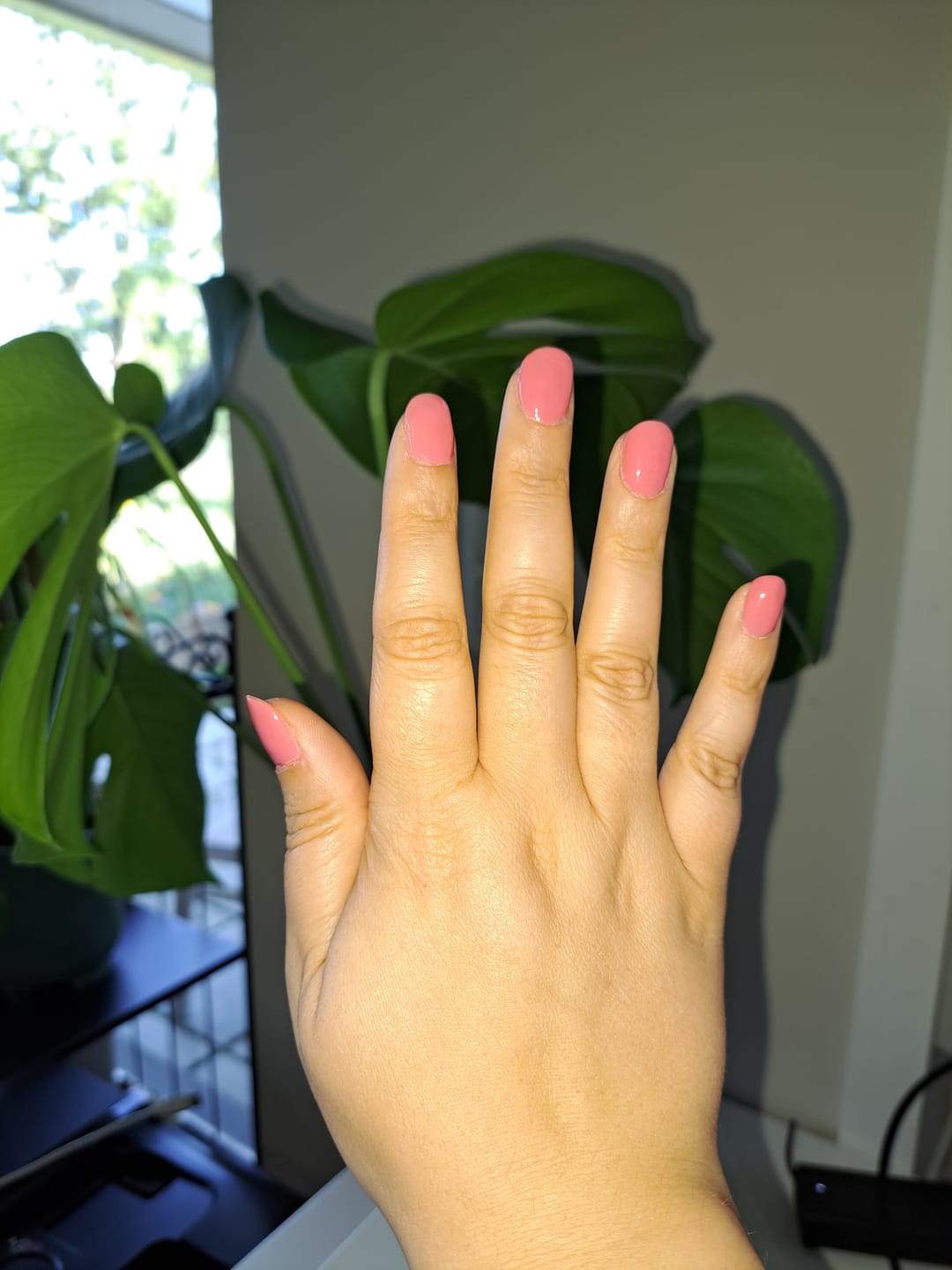 Customer photo review of Ruby Red Dipping Powder