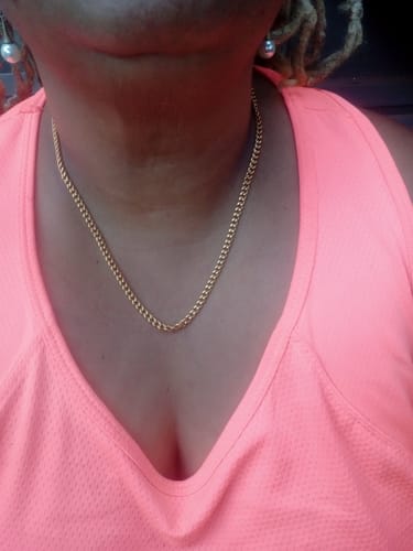 Customer photo review of Cuban Chain (Gold) 4mm