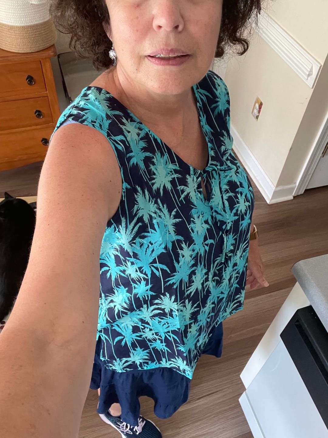 Customer photo review of Comfortable Cotton Vacation Ruffle Skirt