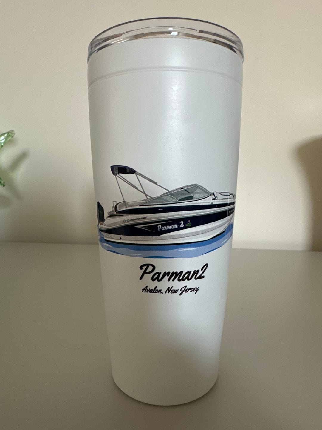 Customer photo review of Custom 20 oz. Stainless Steel Boat Tumbler