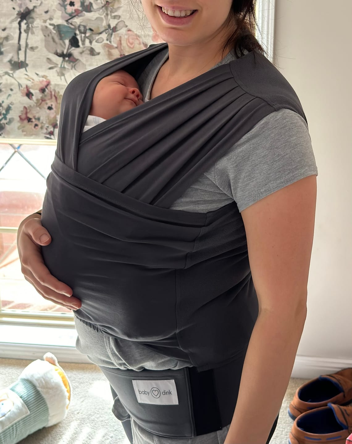 Customer photo review of Newborn Carrier in Slate
