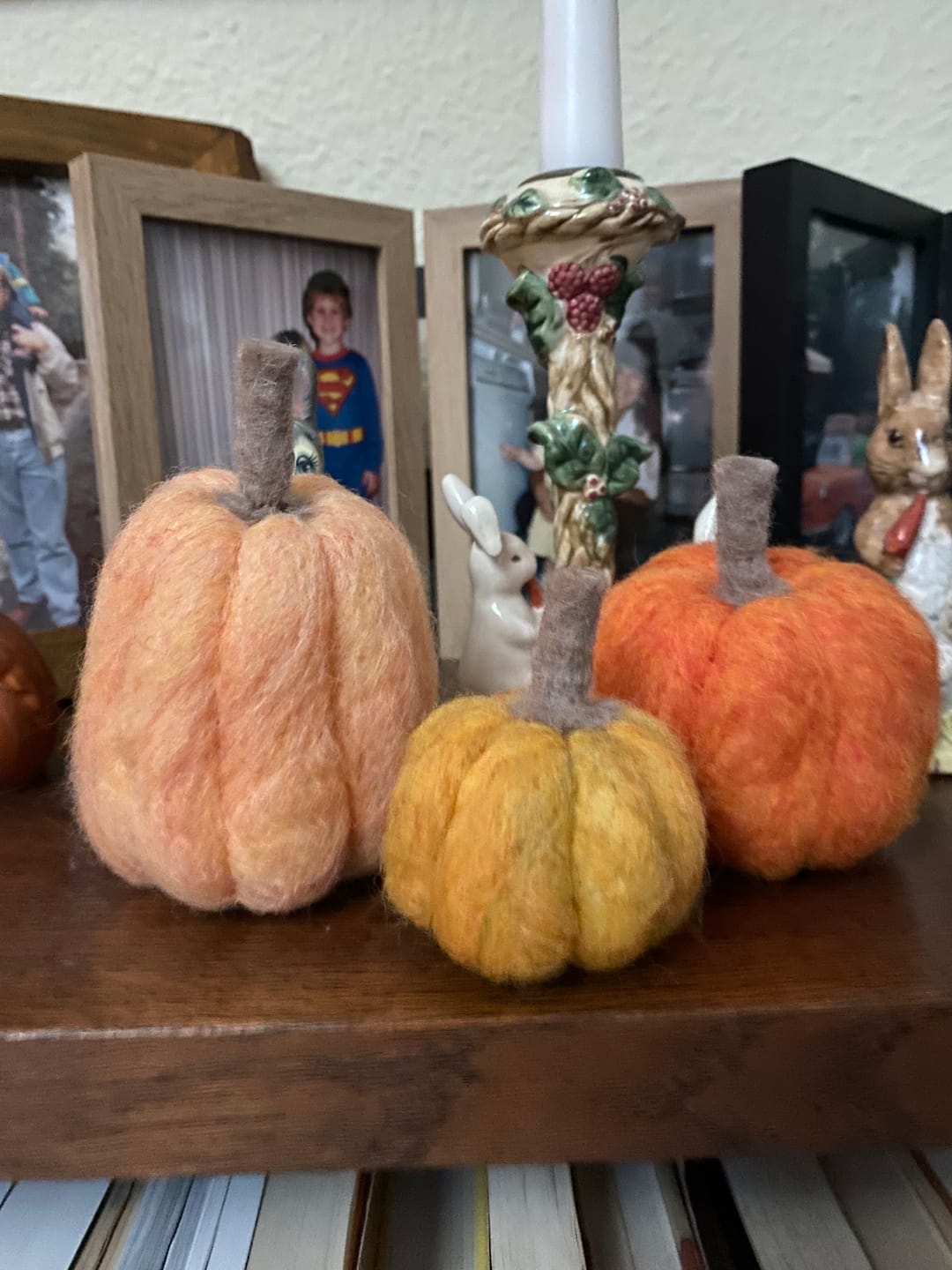 Customer photo review of Pumpkin Trio Mini Needle Felting Kit