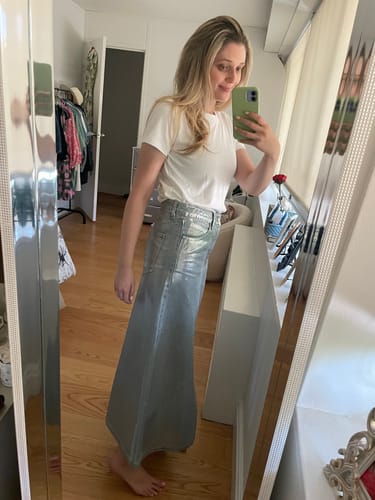Customer photo review of Gigi Metallic Skirt