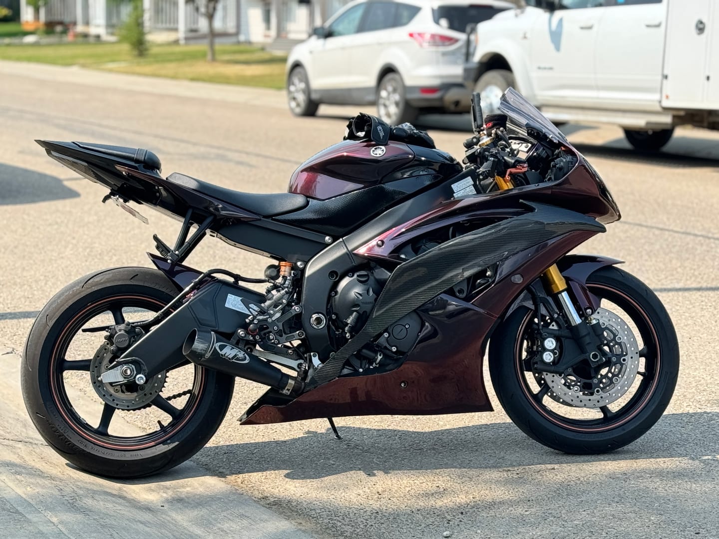 Customer photo review of Rainbow Drift Black Red Vinyl Wrap