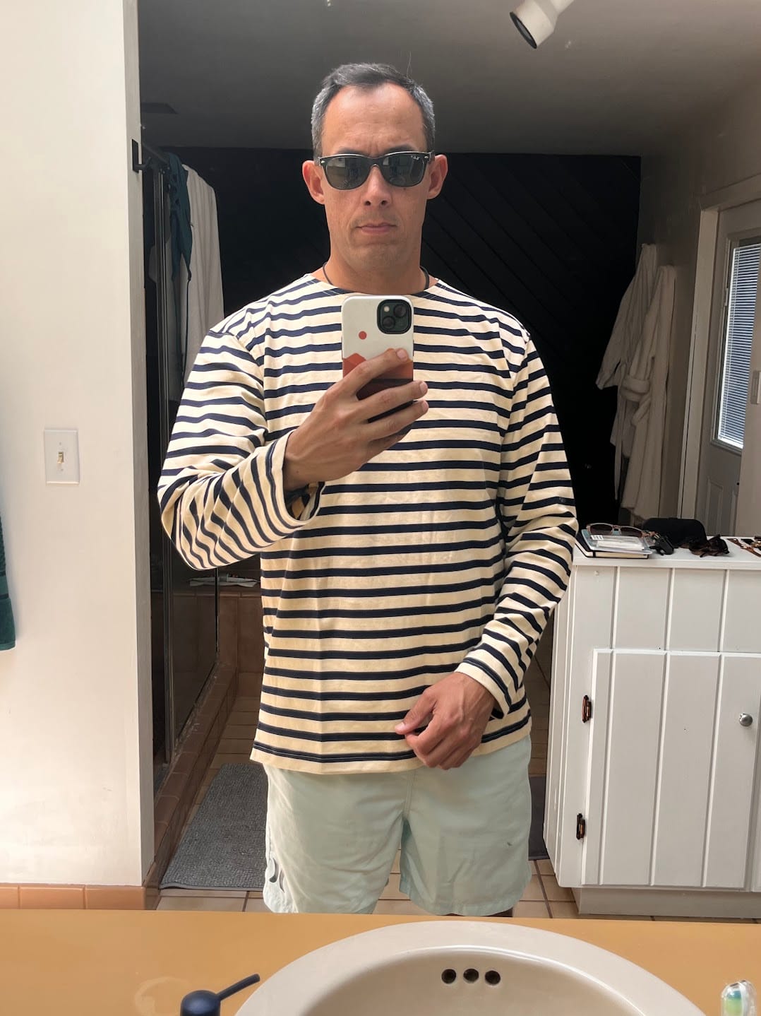 Customer photo review of Breton Stripe Long Sleeve T-Shirt