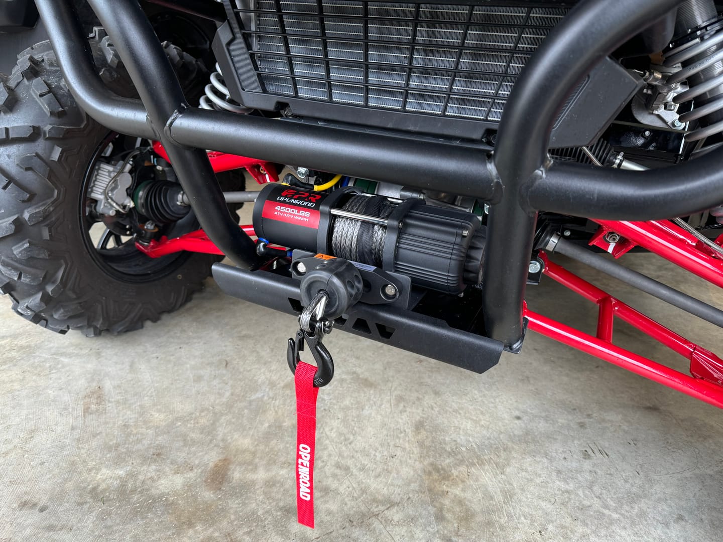 Customer photo review of OPENROAD 4500lbs ATV/UTV Winch with Synthetic Rope and Wireless Remotes