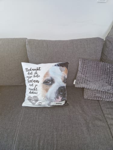 Customer photo review of Bedankt - Gepersonaliseerd kussen