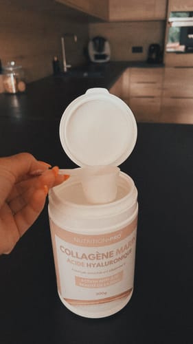 Customer photo review of COLLAGÈNE MARIN NATICOL® / ACIDE HYALURONIQUE (EN POUDRE) - 300G
