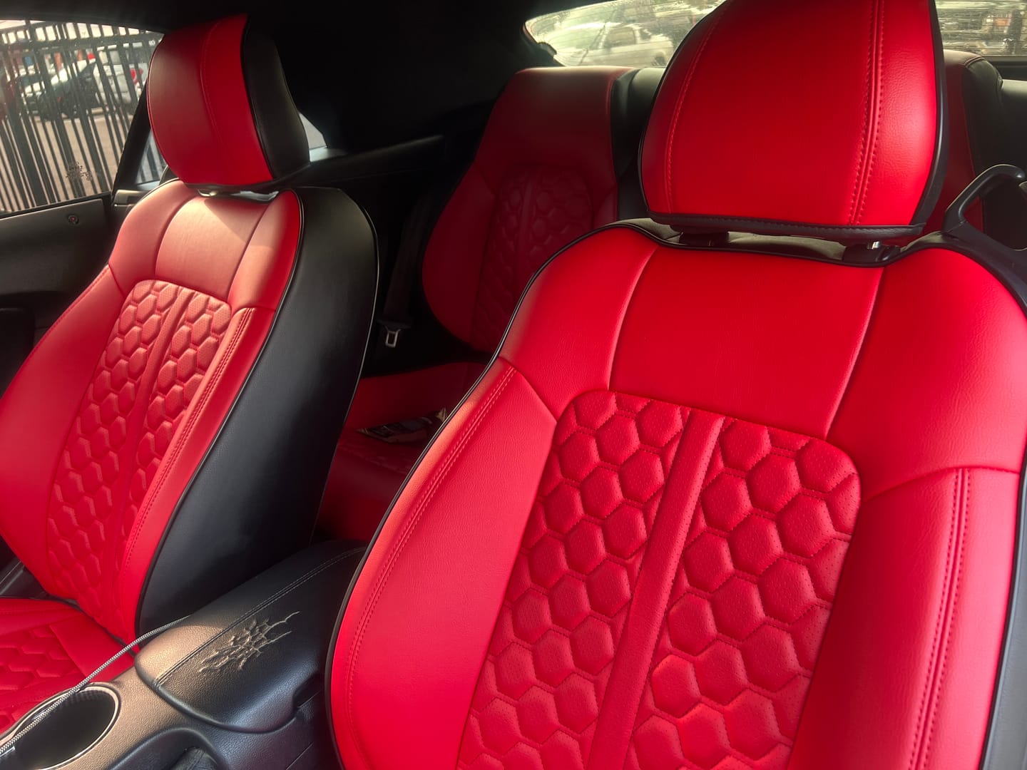 Customer photo review of 2015+ Ford Mustang Convertible Custom Leather Seat Covers