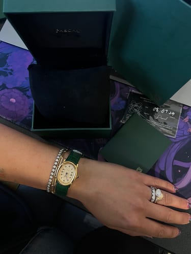 Customer photo review of Oval Bubble Diamond Watch