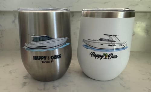 Customer photo review of Custom Wine Tumblers