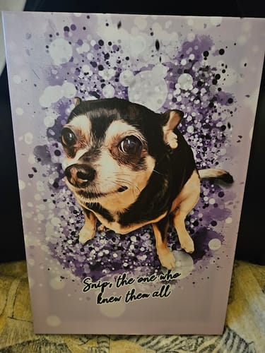 Customer photo review of Personalized Pet Art - Canvas