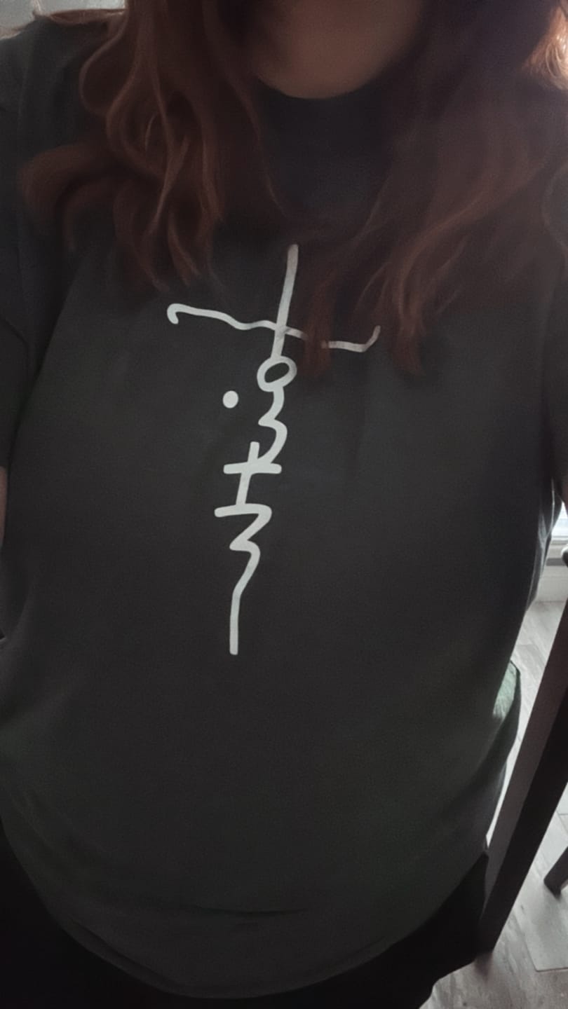 Customer photo review of Faith Cross Tee