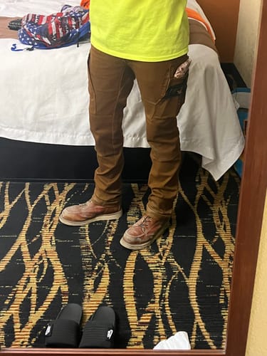 Customer photo review of FX-1 Work Pants Whiskey