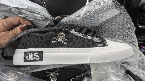 Customer photo review of Just Love Skulls Wonder Shoes
