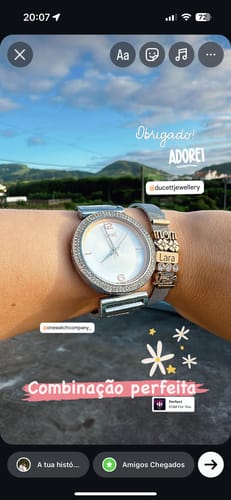 Customer photo review of Mesh charm mom rosé gold