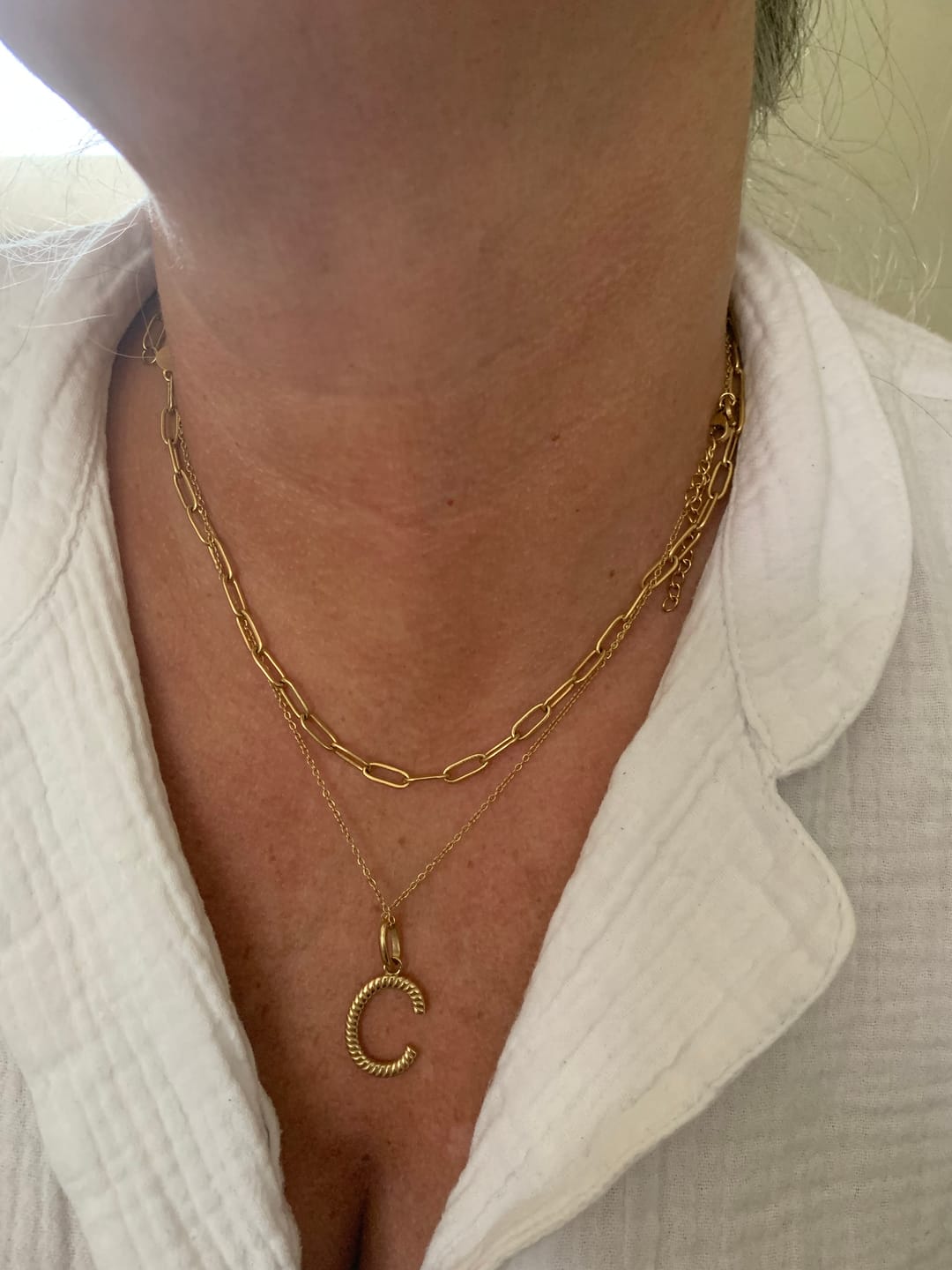 Customer photo review of Paperclip Necklace