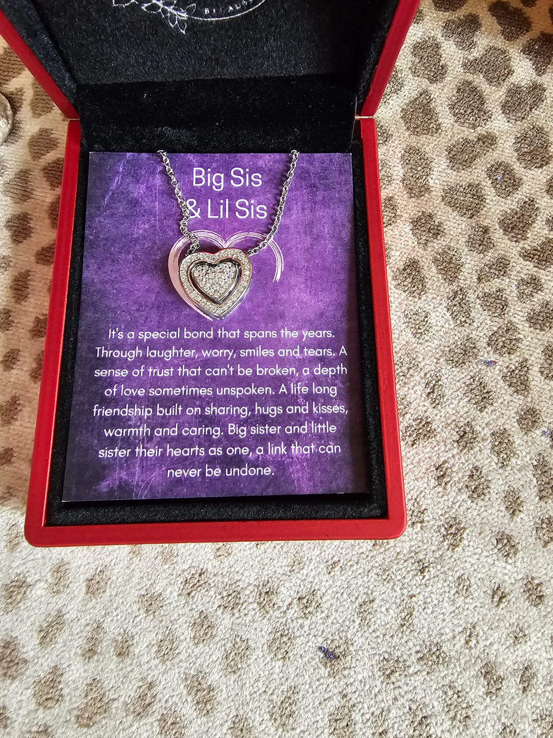 Customer photo review of Big Sis & Lil Sis 3 in 1 Trinity Heart Necklace - Sister6