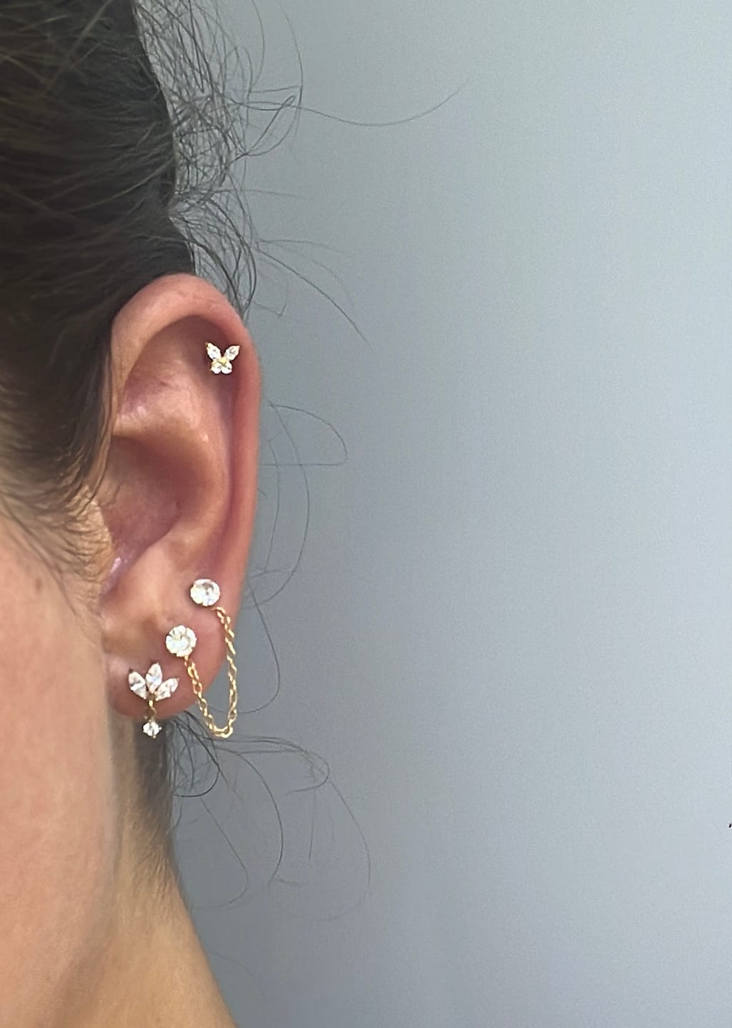Customer photo review of Cataleya 2 Ohrstecker | 18K vergoldet