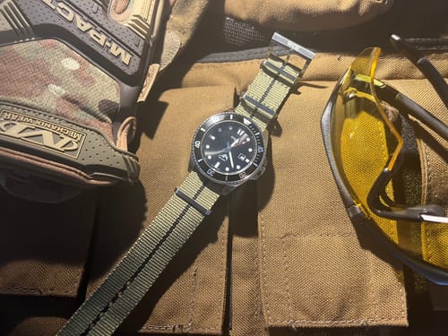 Customer photo review of Five Eye Nylon Watch Strap - Stripe