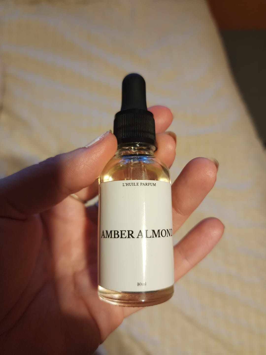 Customer photo review of AMBER ALMOND PERFUME OIL