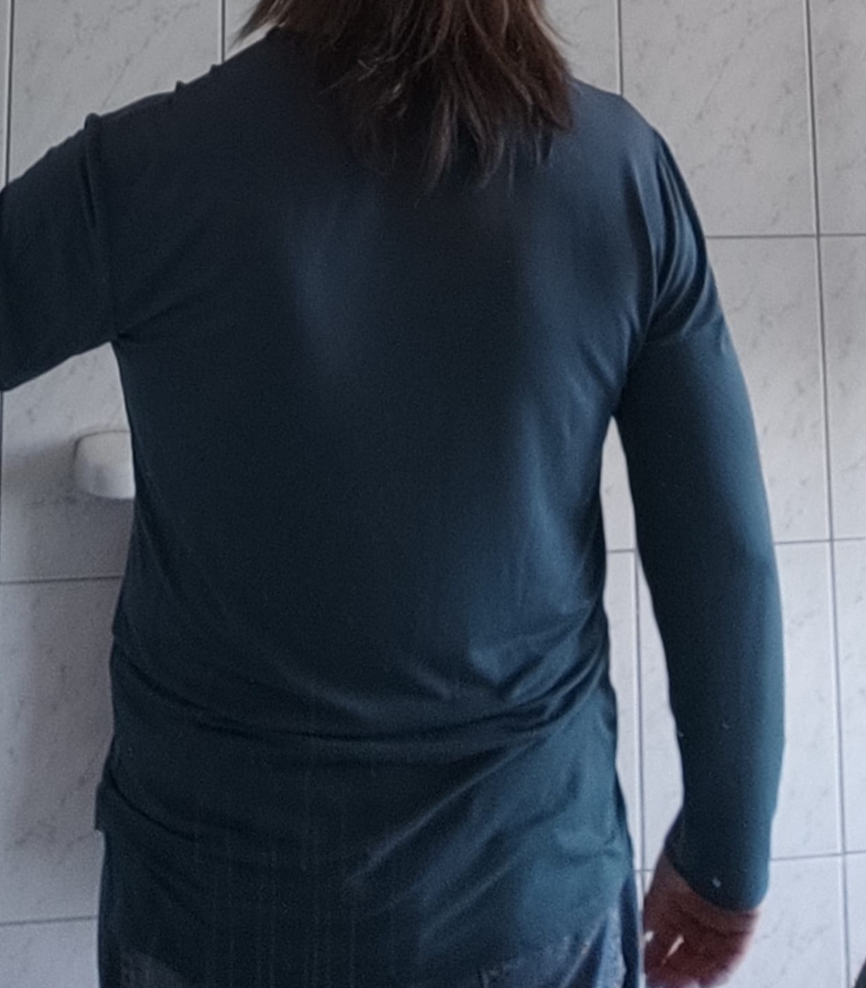 Customer photo review of Polera de Bambú Ultra Suave Back in Time (Manga Larga)