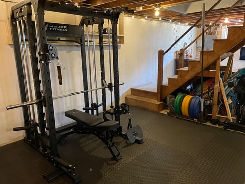 Customer photo review of MAJOR FITNESS All-In-One Home Gym Smith Machine Package Spirit B52