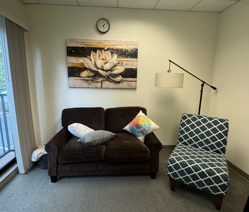 Customer photo review of Abstract Lotus Flower Wall Art Canvas Print, Meditation Yoga Room Wall Art