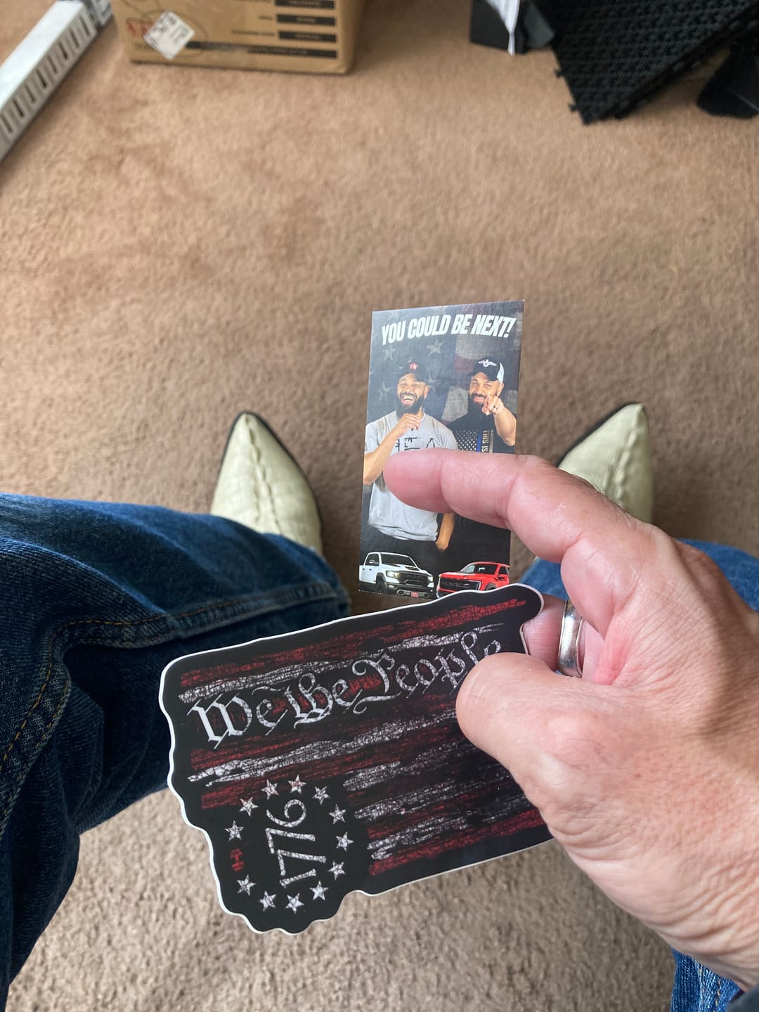 Customer photo review of We The People 1776 Flag Decal