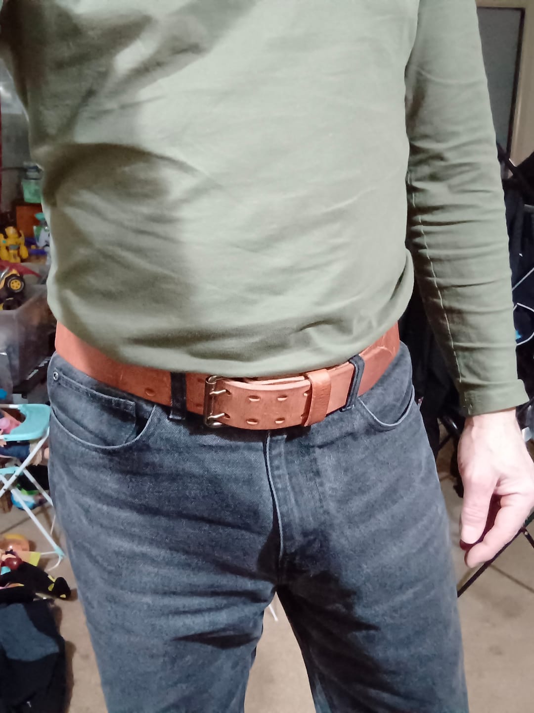 Customer photo review of The Unbreakable Belt - The Original - Old World Tan (Hermann Oak tannery)