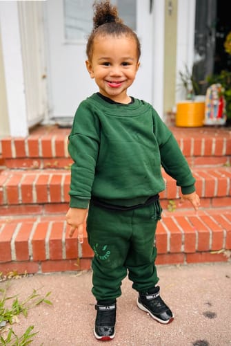 Customer photo review of KIDS SIDE DRAWSTRING FOREST SWEATPANTS