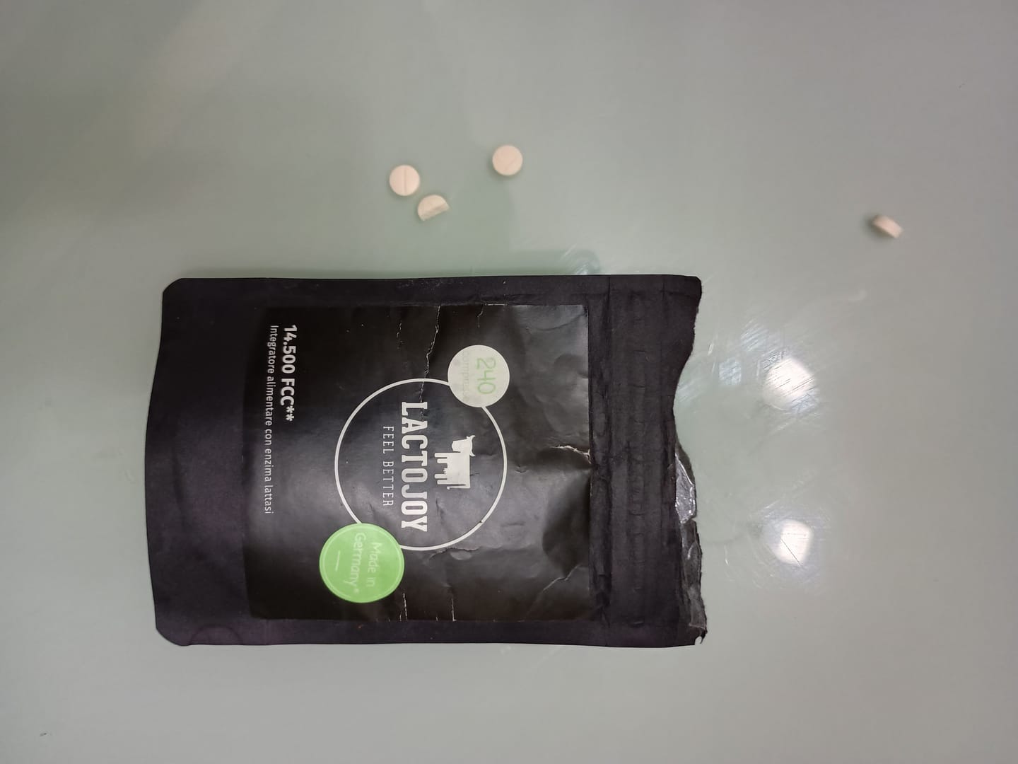 Customer photo review of LactoJoy Laktase Tabletten - 14.500 FCC - 240 Nachfüllpackung