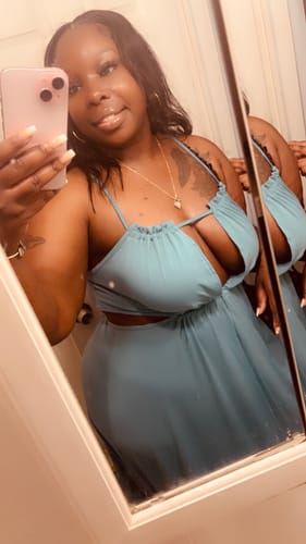 Customer photo review of Solid Lace-Up Cutout Dress